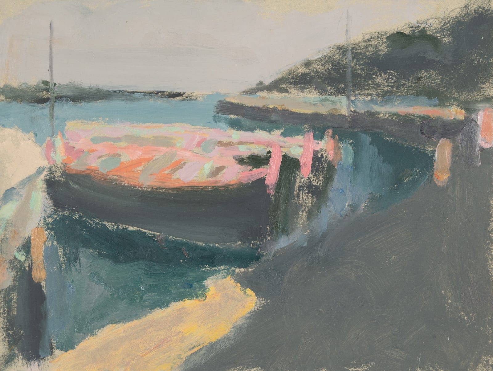 Nicholas Turner, Quayside with Boats at Collioure, 2025