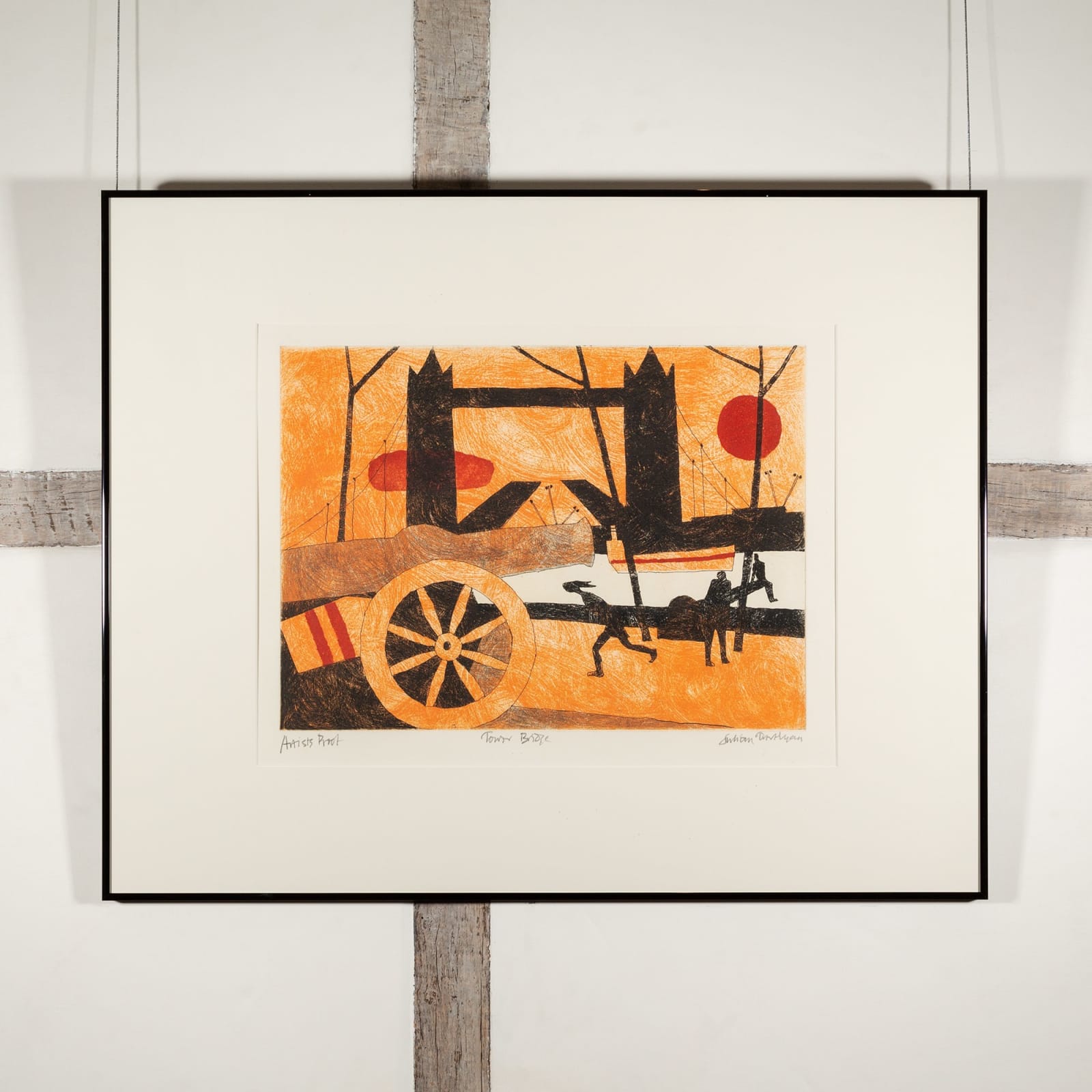 Julian Trevelyan, Tower Bridge, from the Thames Suite, 1969