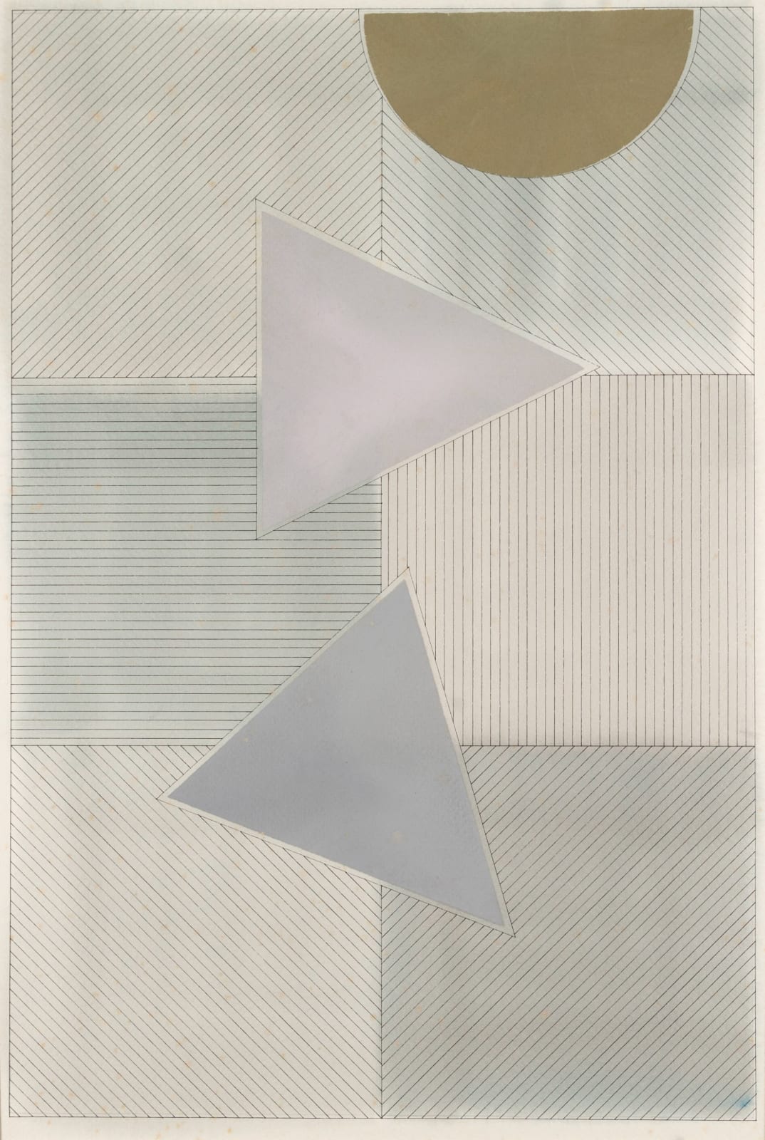 Gordon House, Ochre, from Study for Larger Tri Motif Series, 1977, circa