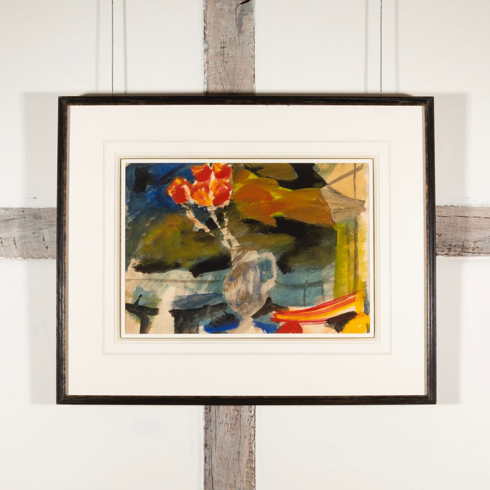 Peter Potworowski, Still Life, Red and Yellow Flowers, 1955, circa