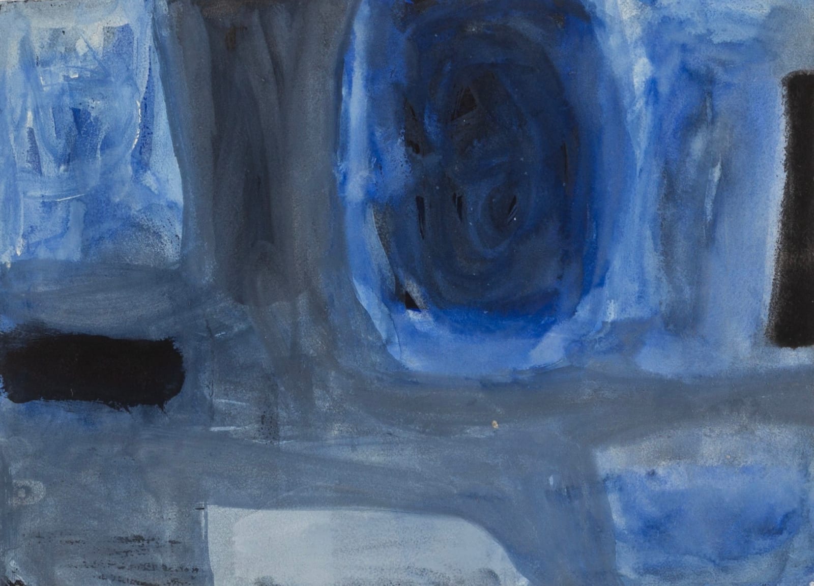 William Scott, Gouache Blue and Black, 1962/63, circa