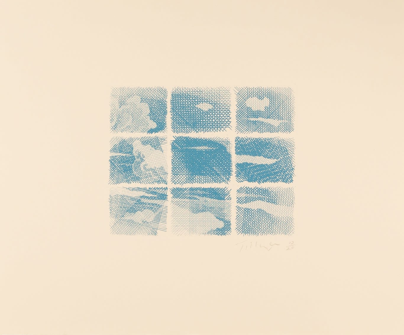 William Tillyer, Summer Blue, from The Flatford Chart, 2010