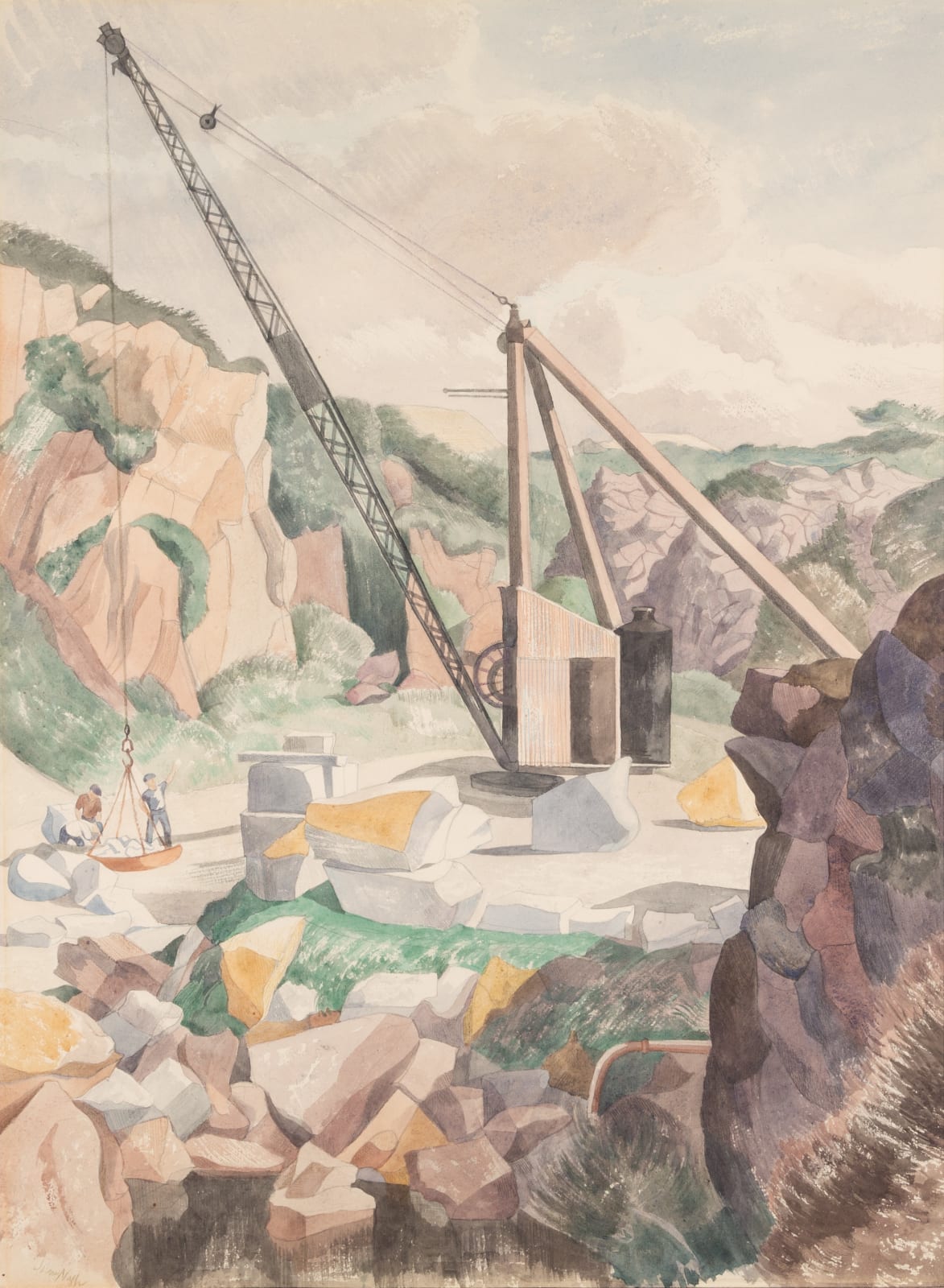 John Nash, De Lank Quarry, Cornwall, 1950s, circa