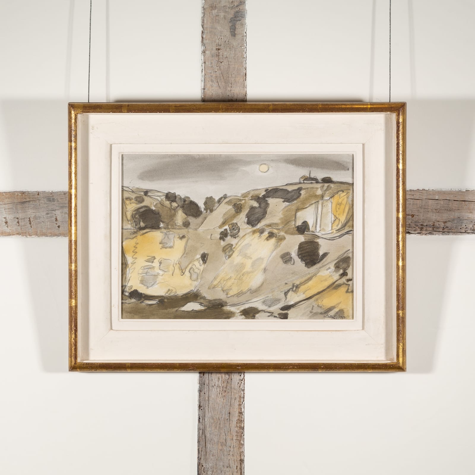 William George Gillies, Landscape near Temple, 1952