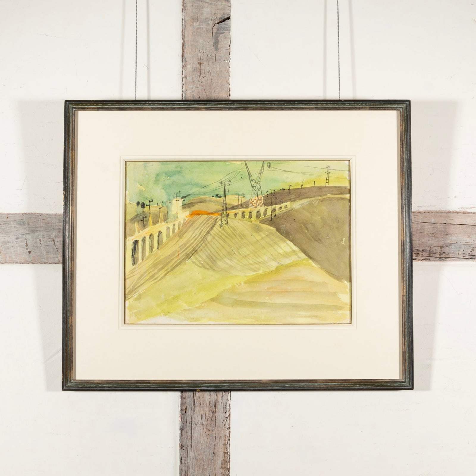 Peter Potworowski, Italian Landscape with Pylons, 1950s