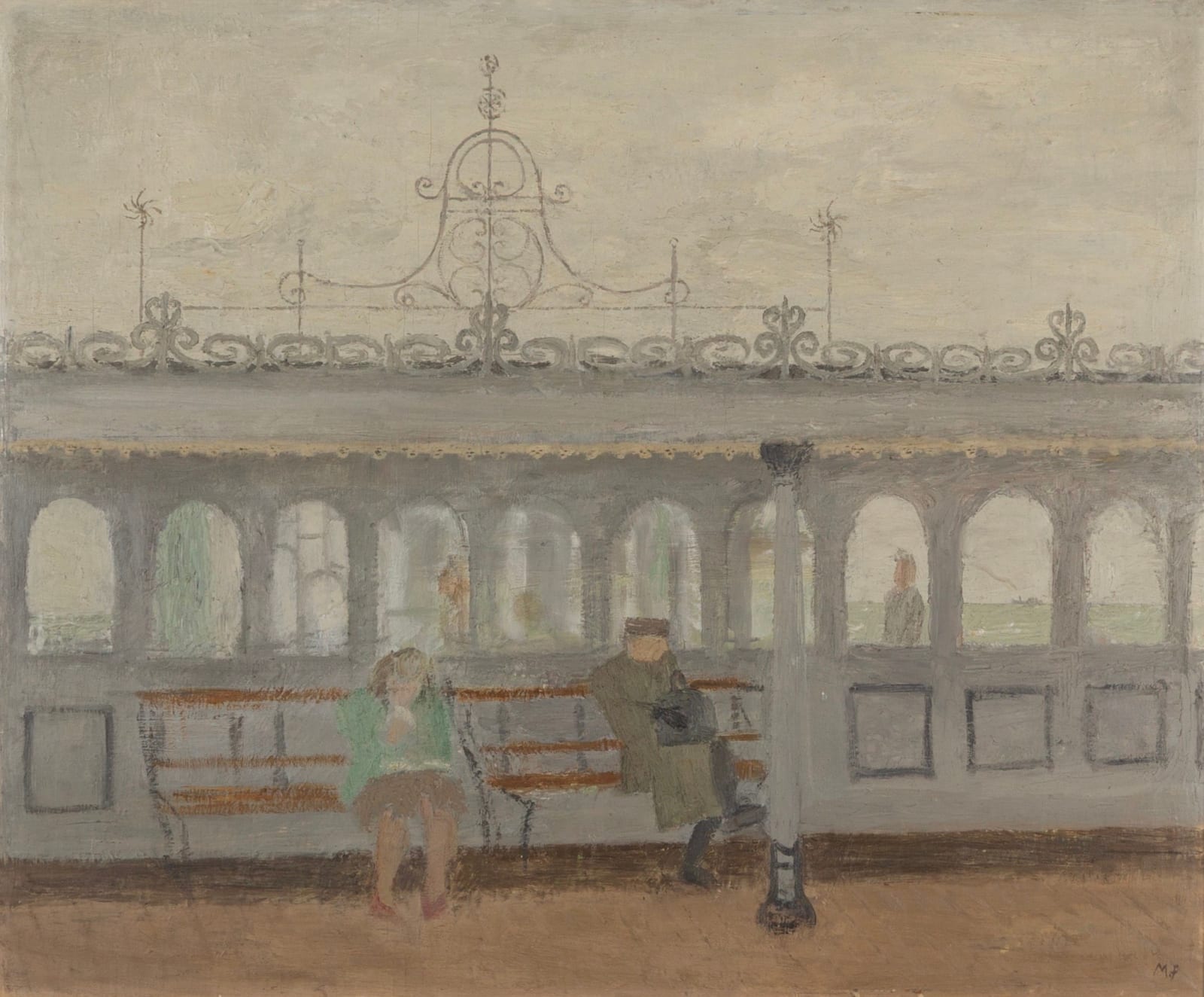 Mary Potter, Brighton Pier Scene with Figures