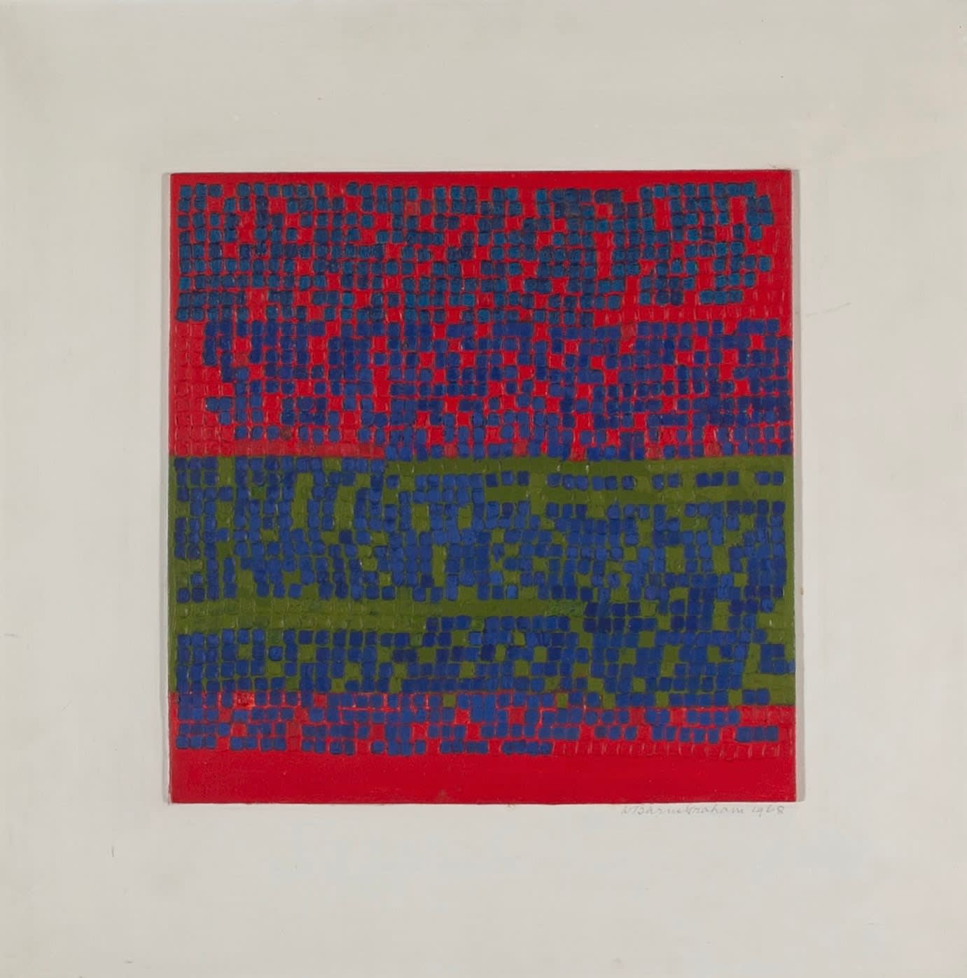 Wilhelmina Barns-Graham, L.P. IV (Blue on Red + Green), 1968