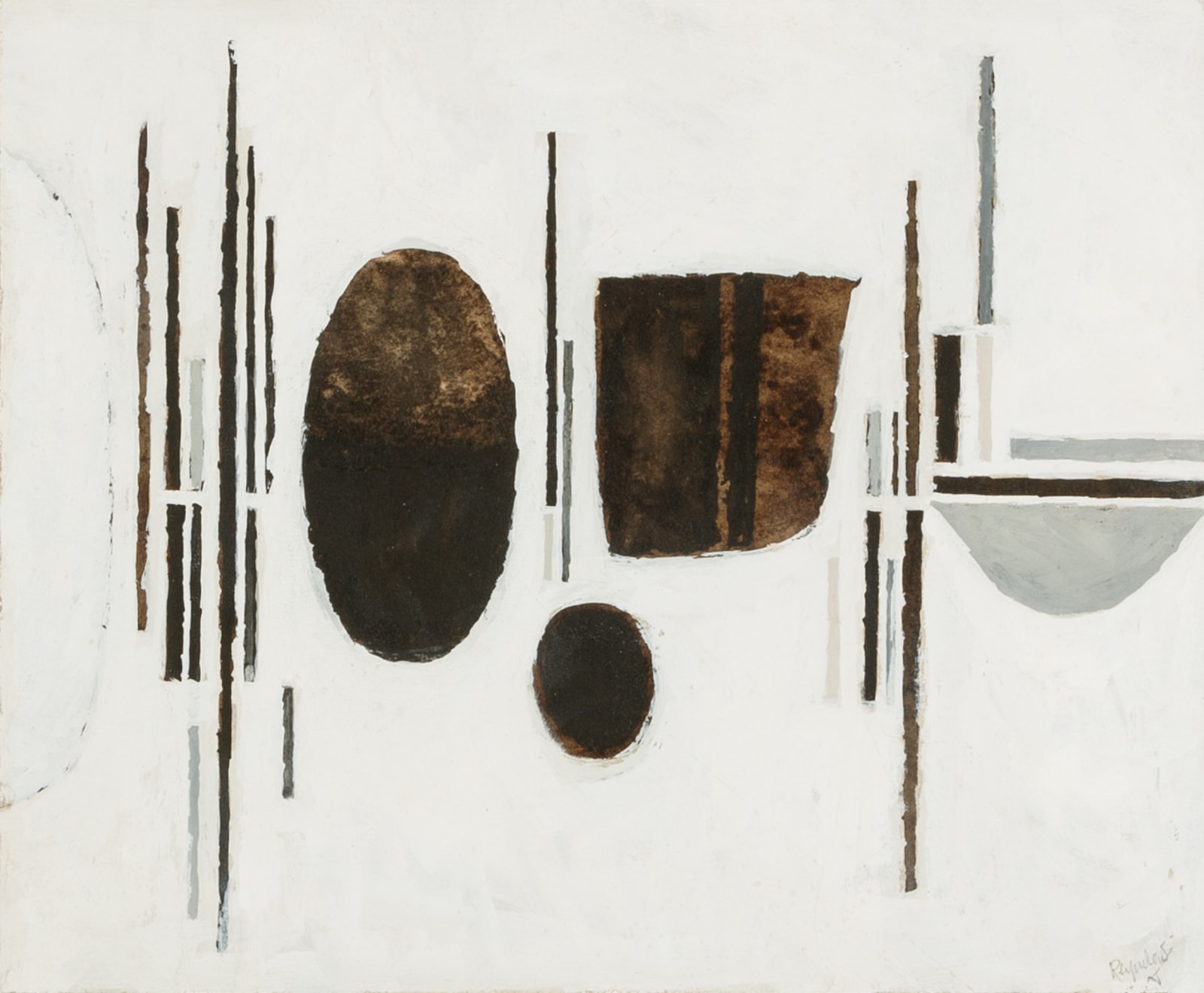 Alan Reynolds, Abstract: White, Grey and Brown (V)