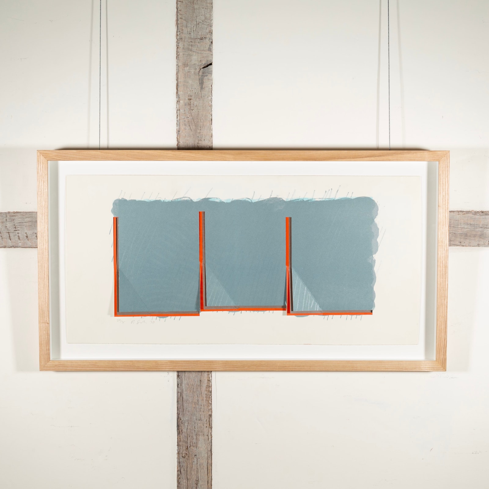 Richard Smith, Horizon II (Grey and Orange), 1970