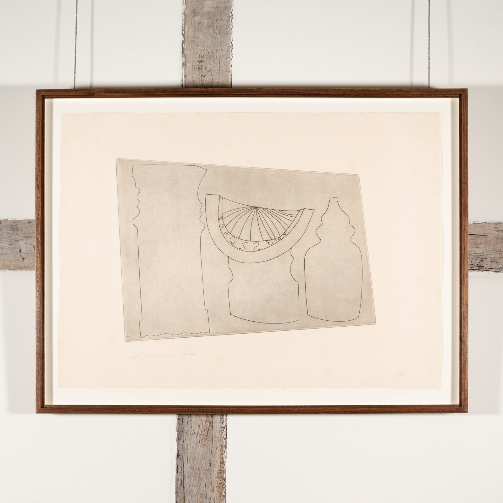 Ben Nicholson, Turkish Sundial Between Two Forms, 1967