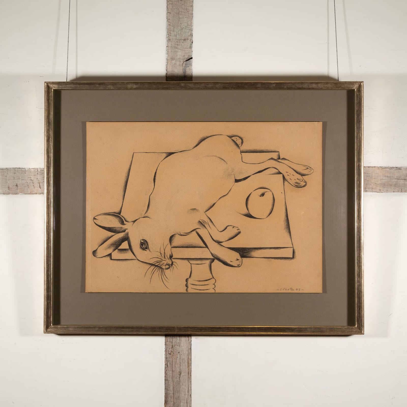John Craxton, Hare and Apple (on a Table), 1945