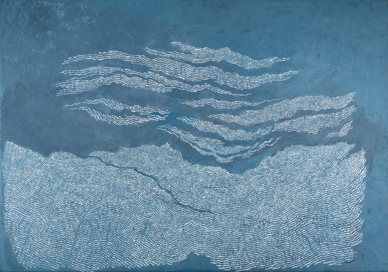 Pamela Burns, Blue and White Sea, 2025
