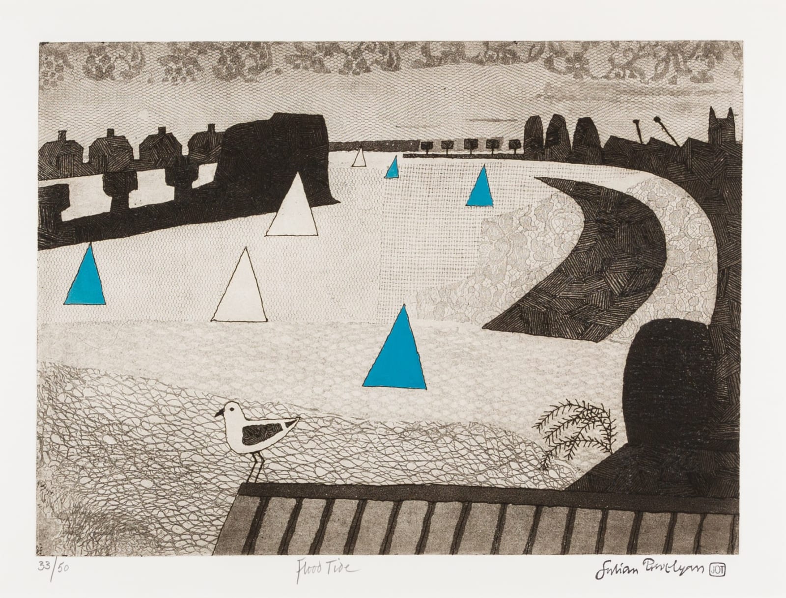 Julian Trevelyan, Flood Tide, 1979