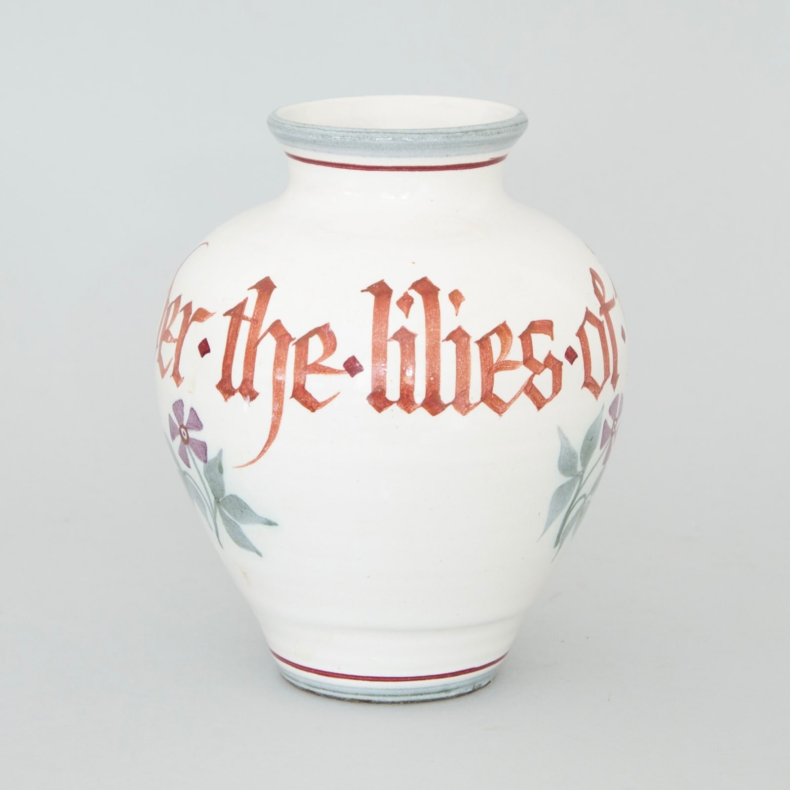 Laurence McGowan, An onion-shaped vase with inscription