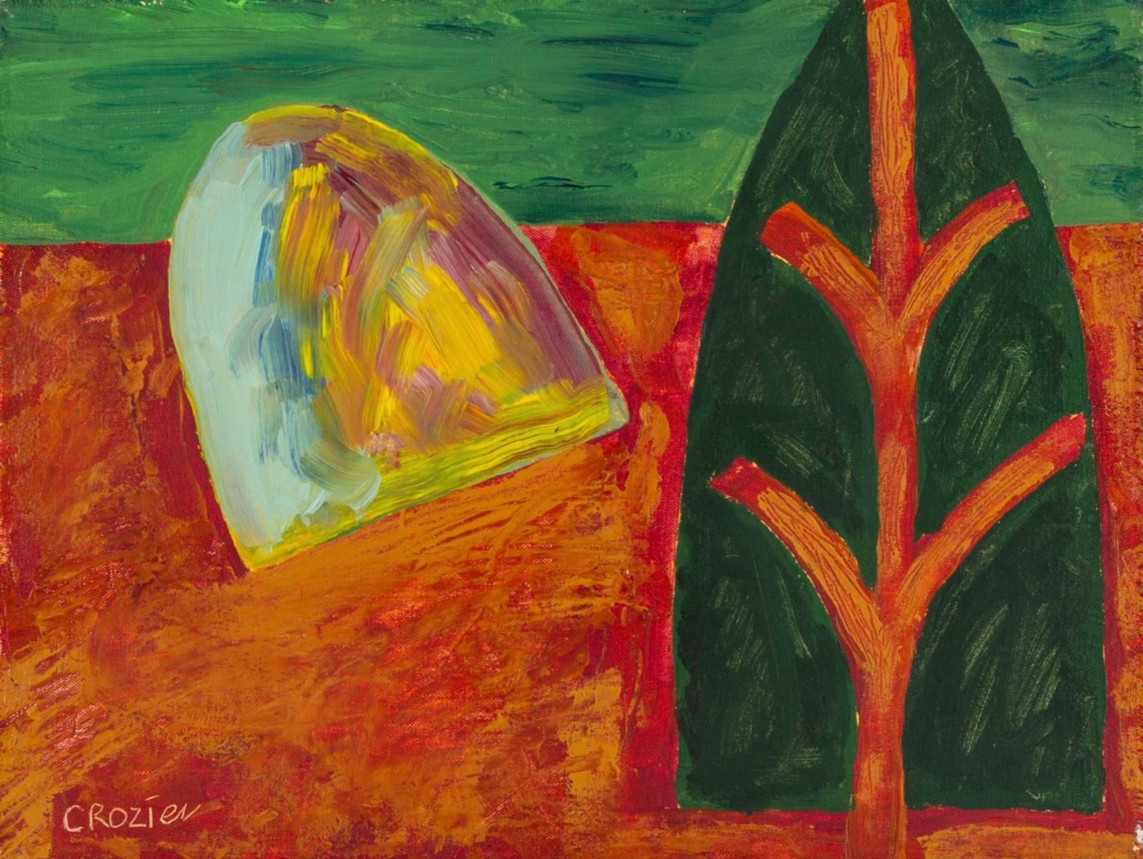 William Crozier, Landscape (Hay Rick and Tree), 2000-2005, circa