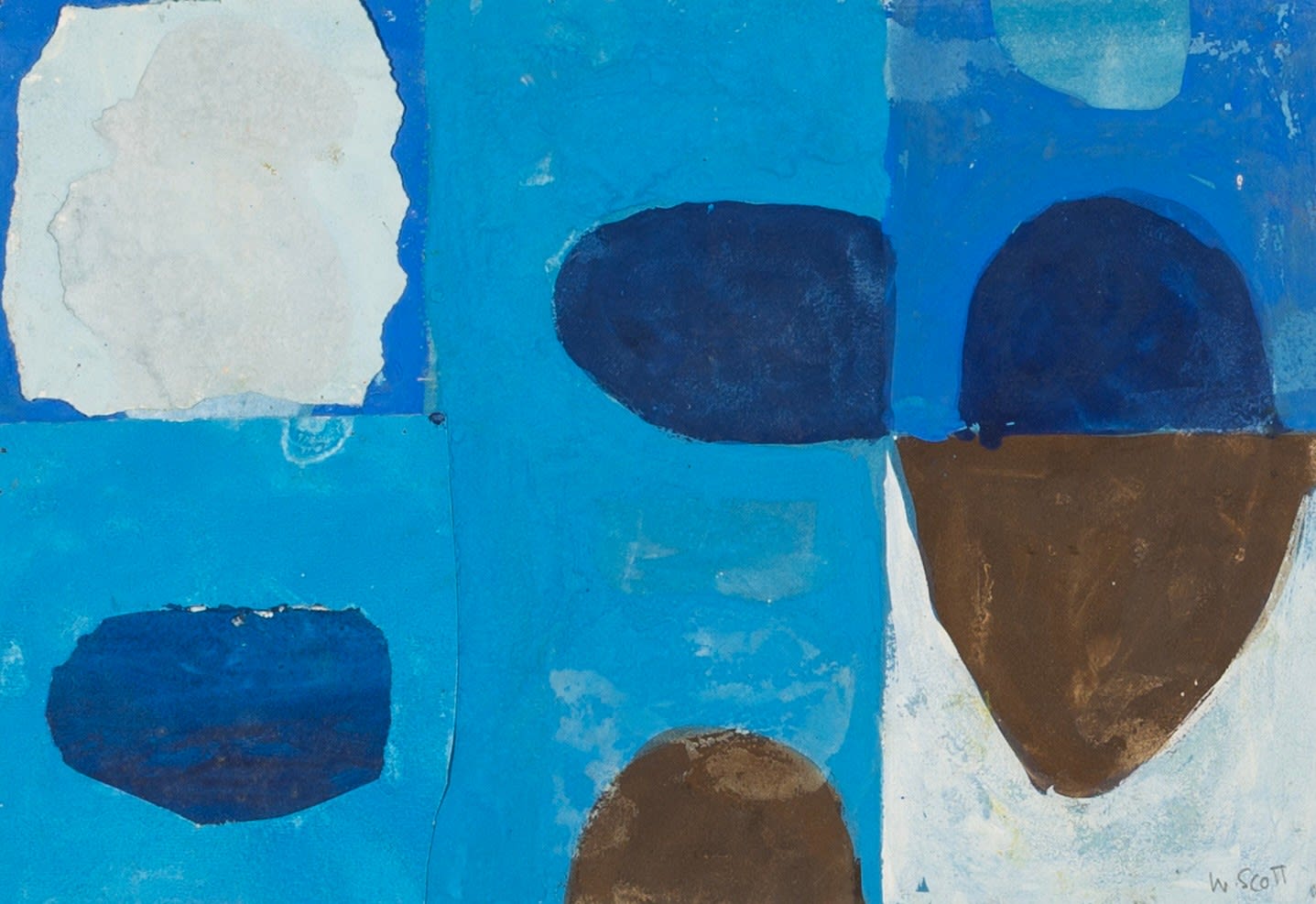 William Scott, Blue and White Collage (Altnagelvin), 1959, circa