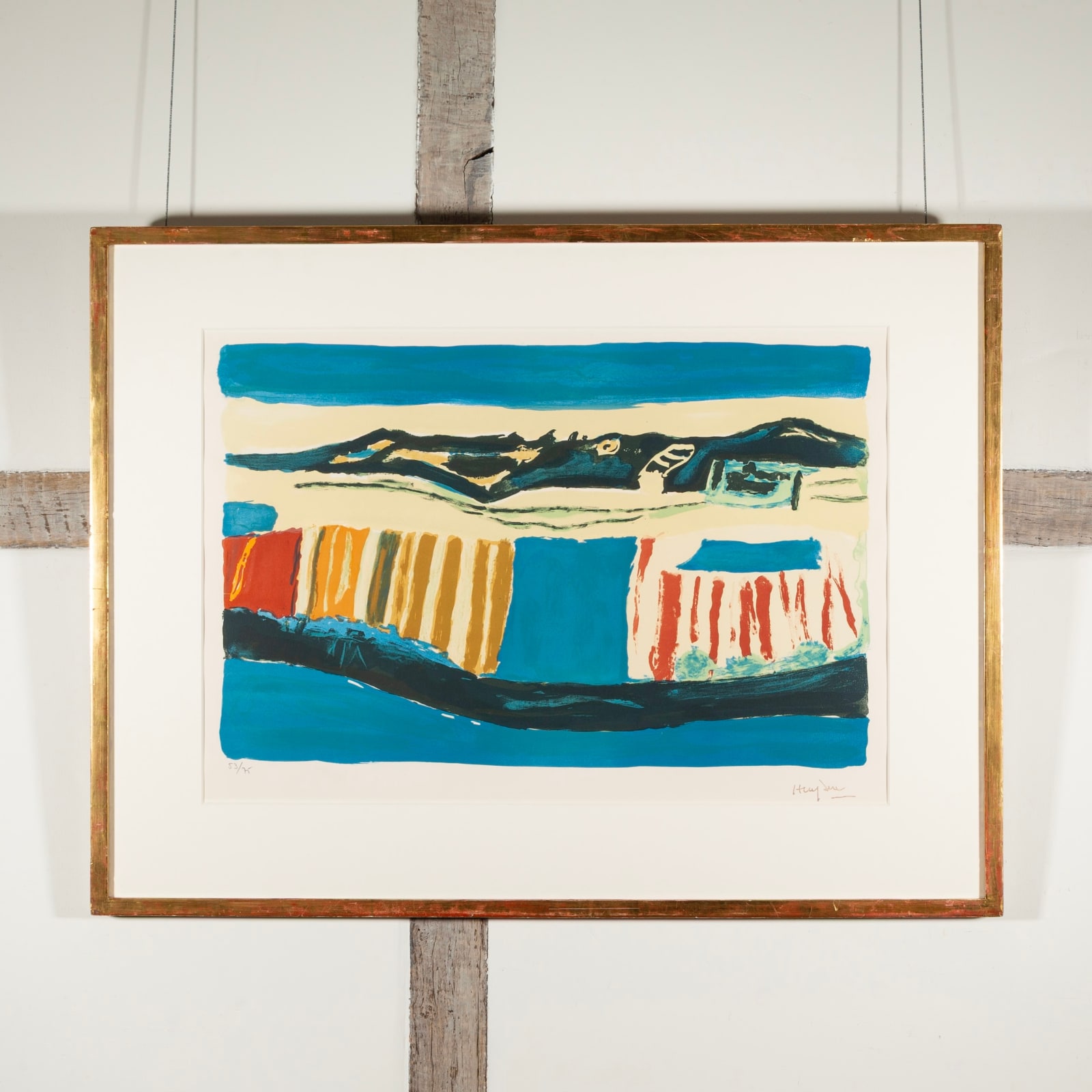 Henri Hayden, Blue Landscape, 1971