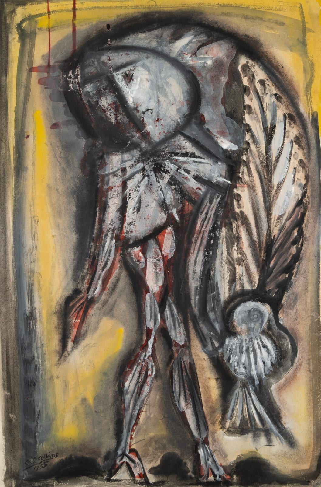 Cecil Collins, Fool with Bird, 1955