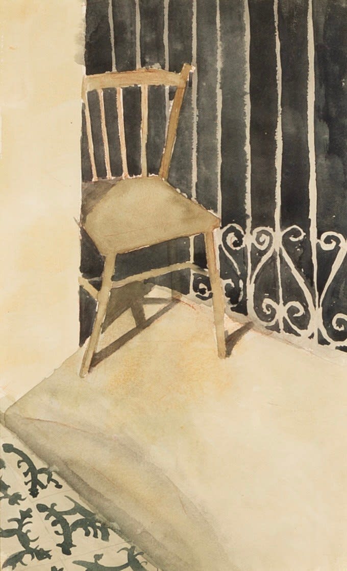 Peter Potworowski, Untitled (Chair on a Balcony), 1958, circa