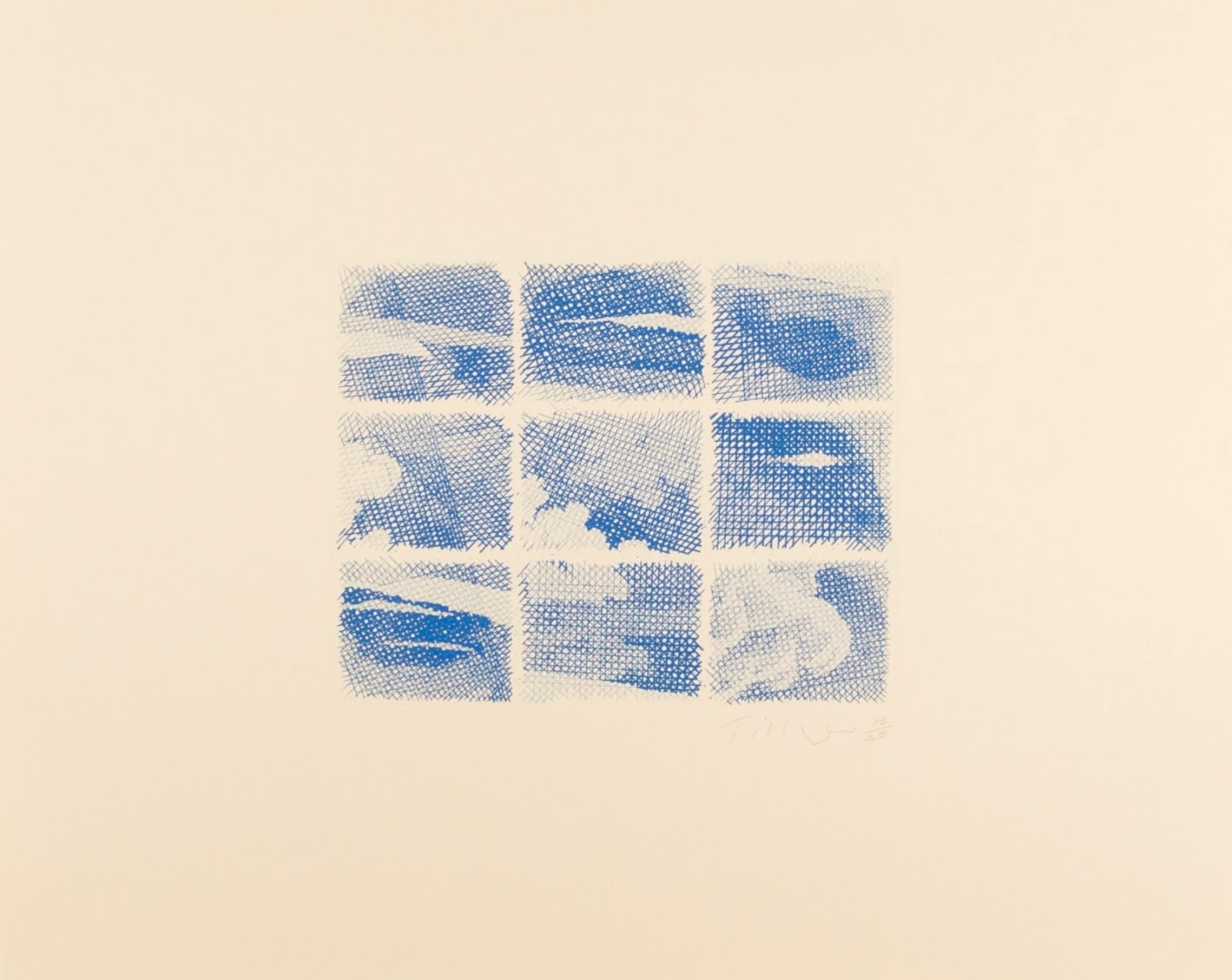 William Tillyer, Cobalt Sky, from The Flatford Chart, 2010
