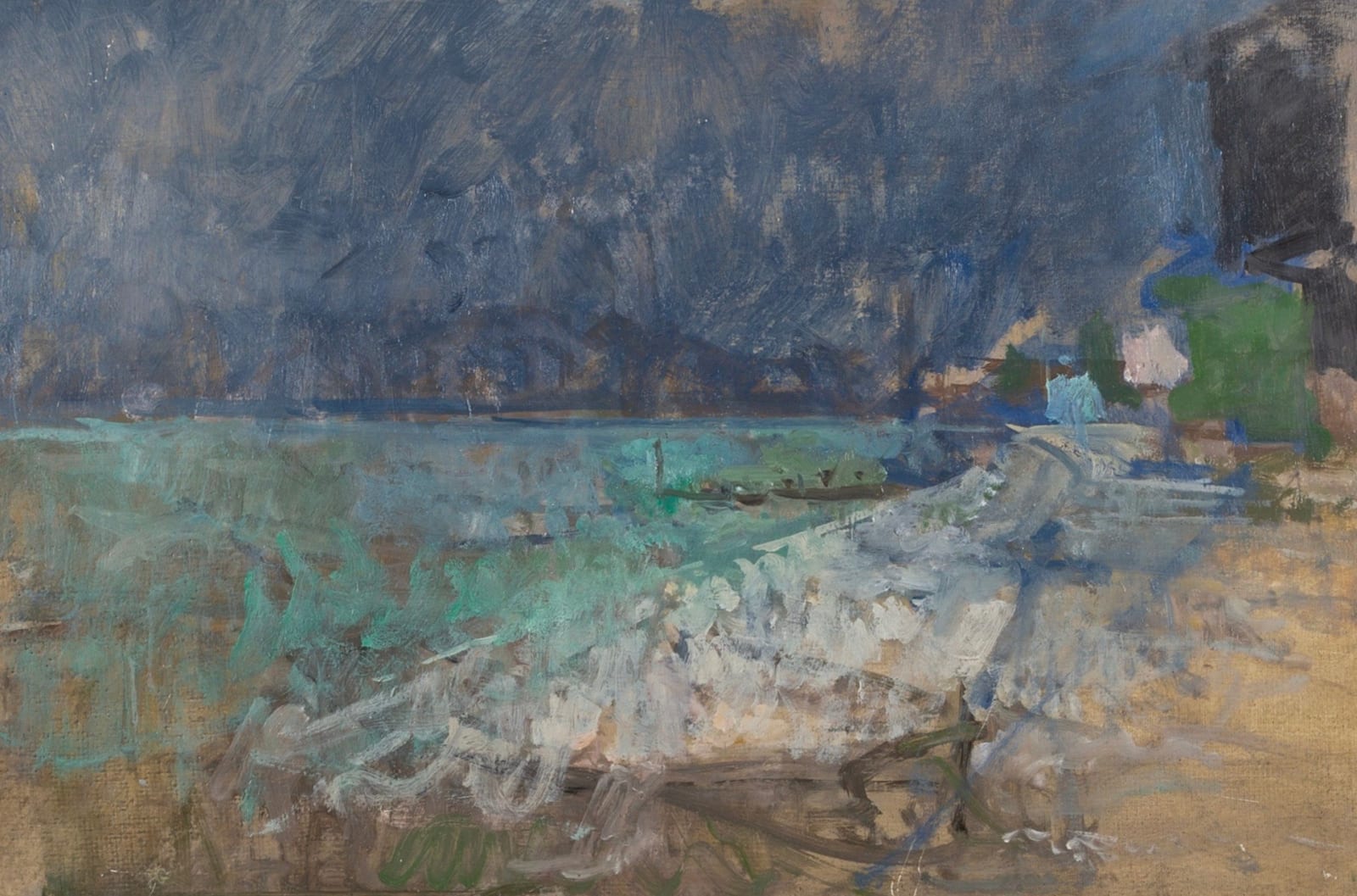 Peter Greenham, Beach with Dark Sky