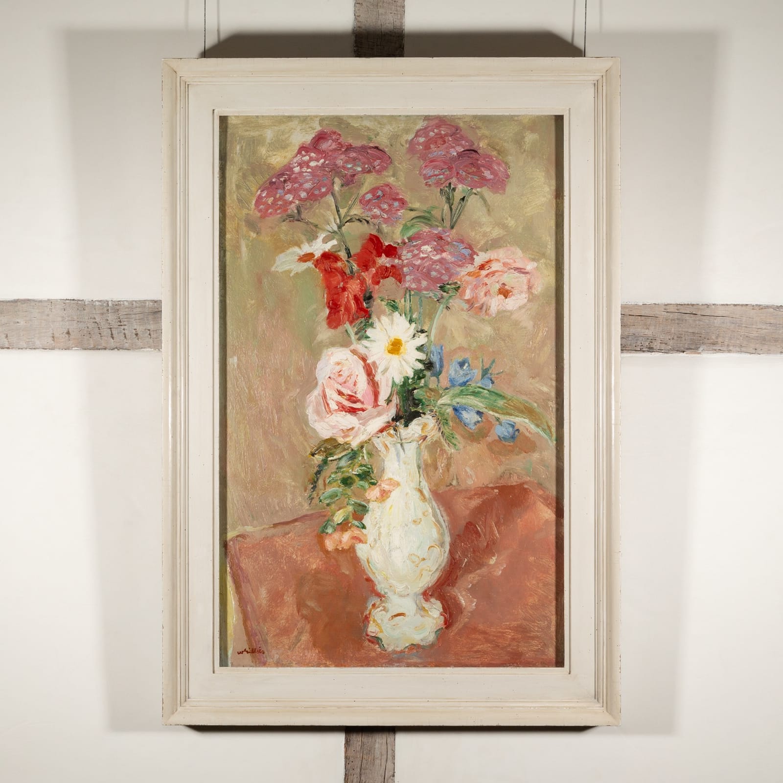 William George Gillies, Flowers in a White Jug, 1940, circa
