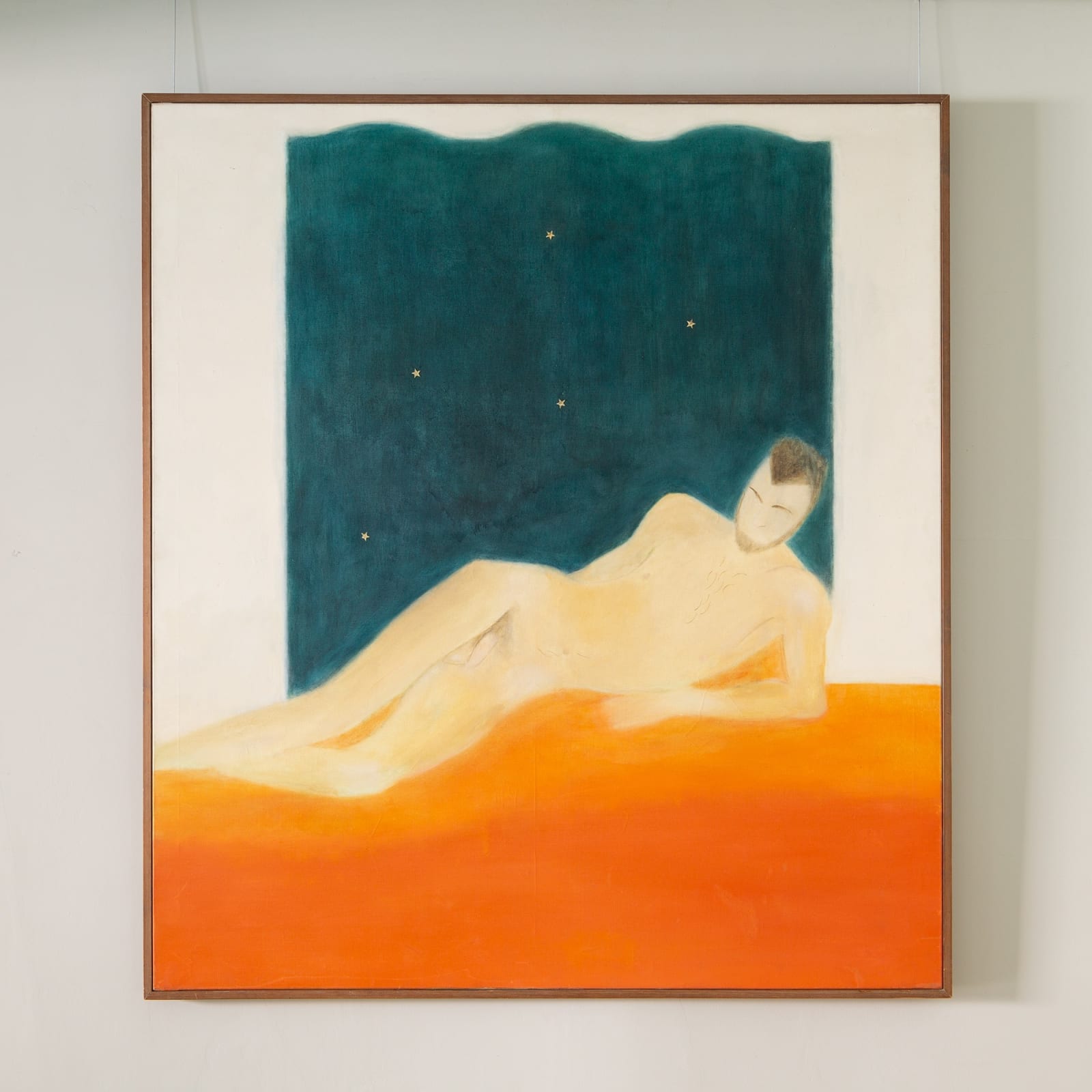 Craigie Aitchison, Figure and Orange Blanket, 1975