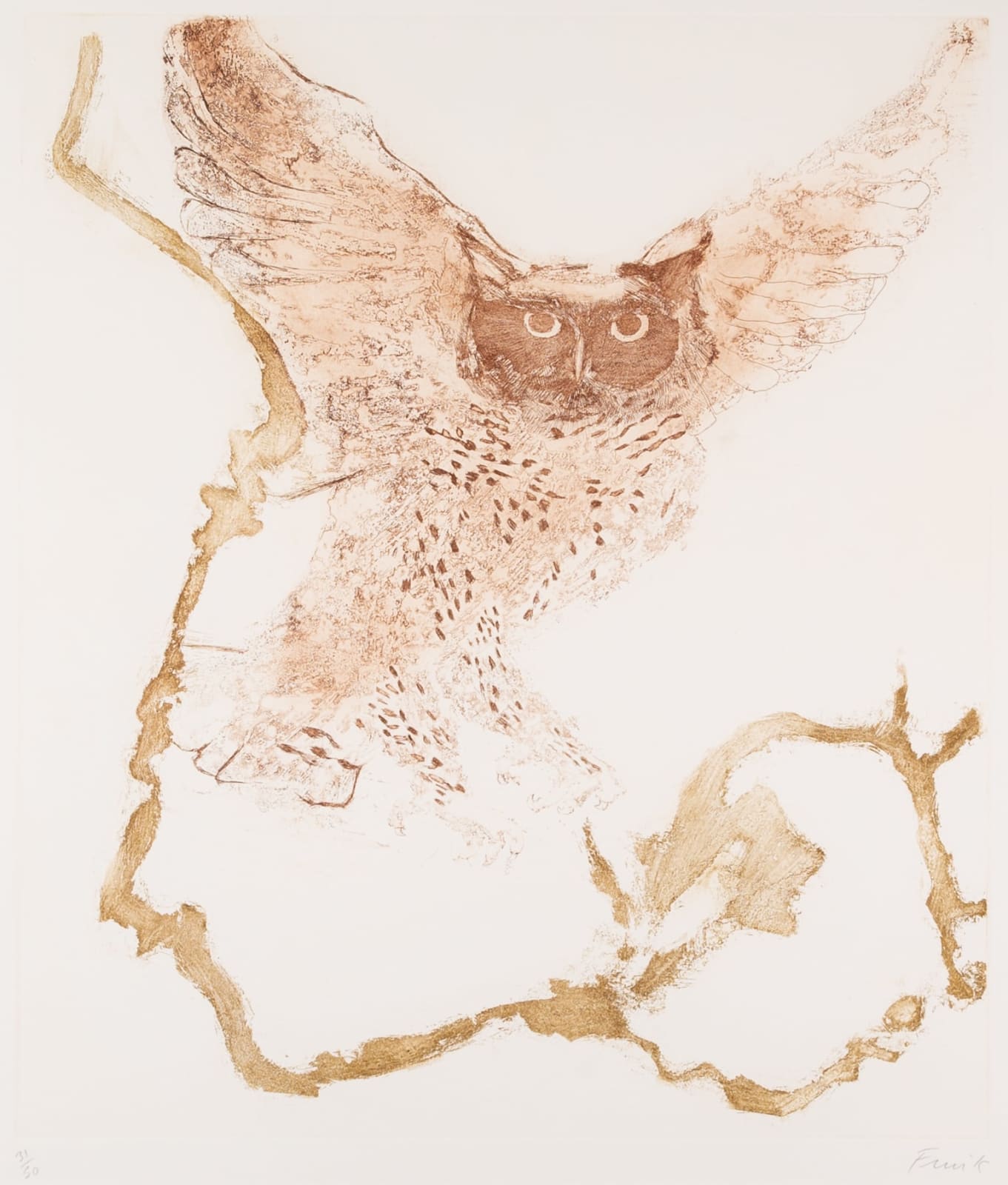 Elisabeth Frink, Long-Eared Owl, from Birds of Prey, 1974