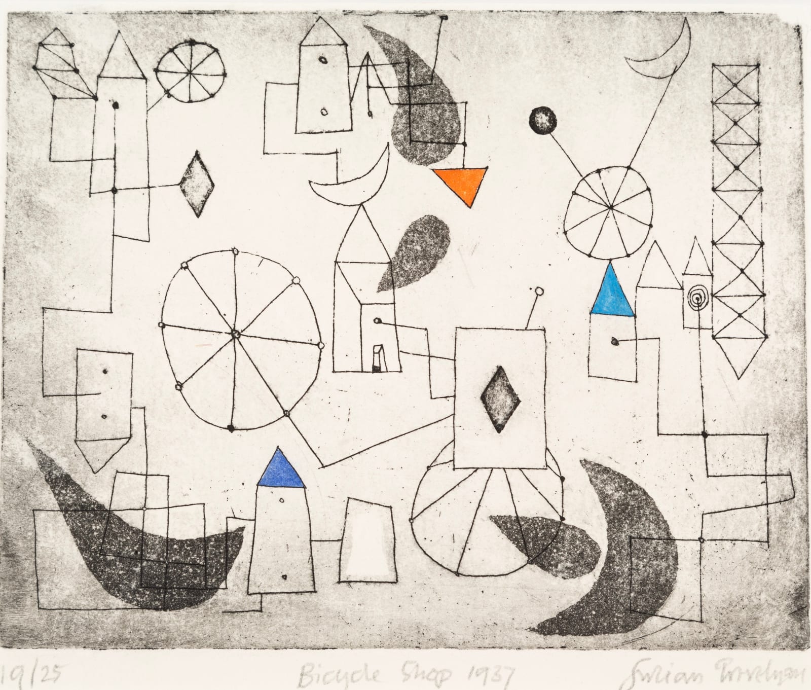 Julian Trevelyan, Bicycle Shop, 1937