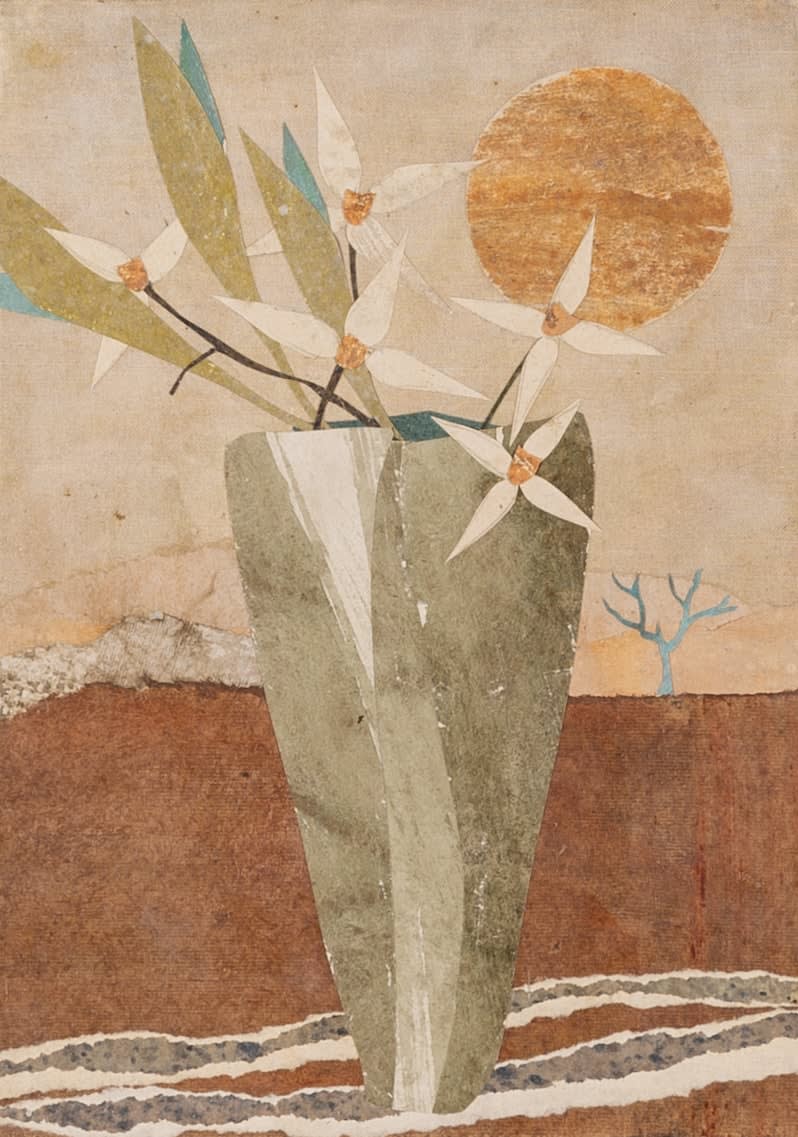 Rachel Hamel-Cooke, Moon Landscape with White Flowers