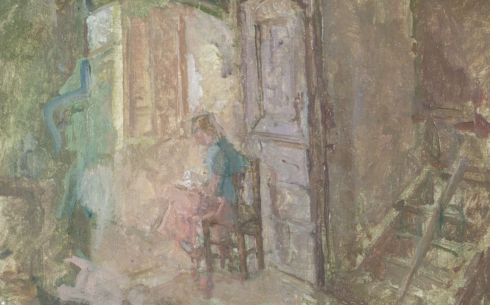 Peter Greenham, Interior with a Seated Figure
