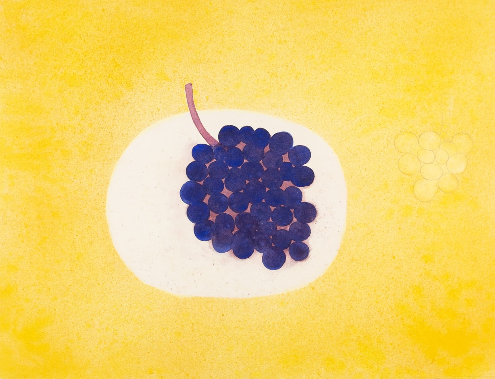 William Scott, Original Gouache for Grapes, 1979