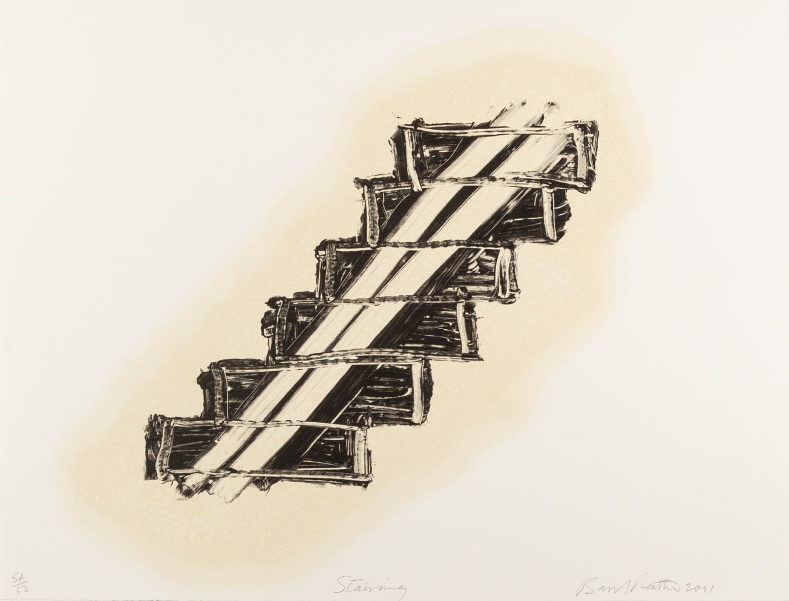 Basil Beattie, Stairing, 2001