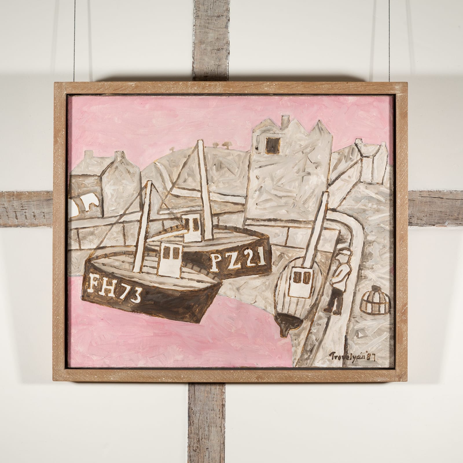 Julian Trevelyan, Pink Harbour, Cornwall, 1987