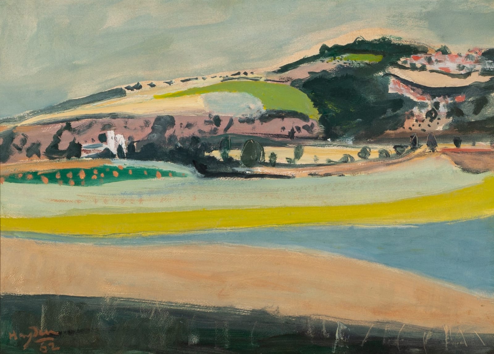 Henri Hayden, Paysage Vert, 1962