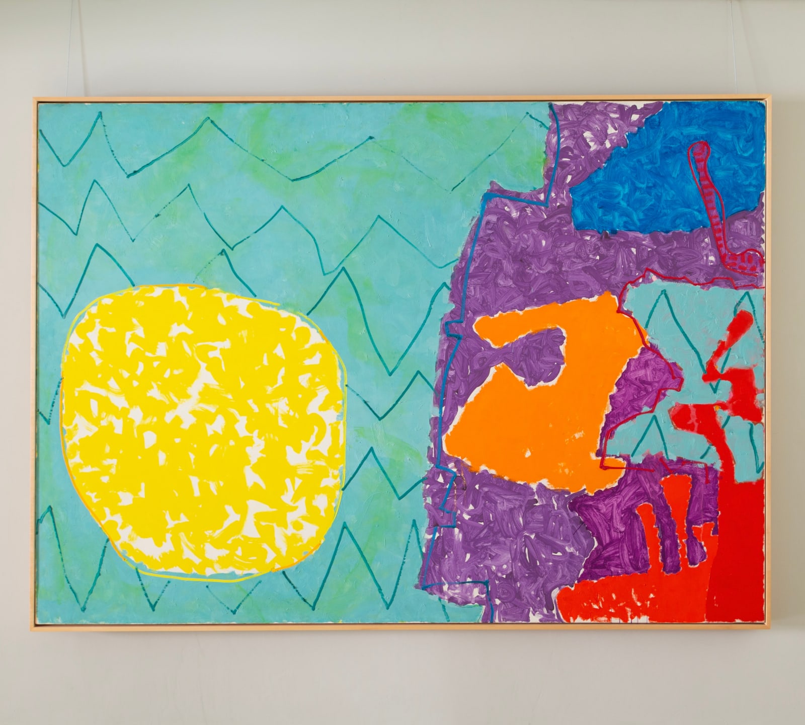 Patrick Heron, Lemon Disc in Sea Green with Zig-Zags : July - December, 1982