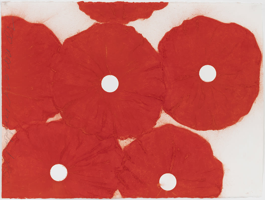 Donald Sultan, RED POPPIES DEC 2, 2021, 2021
