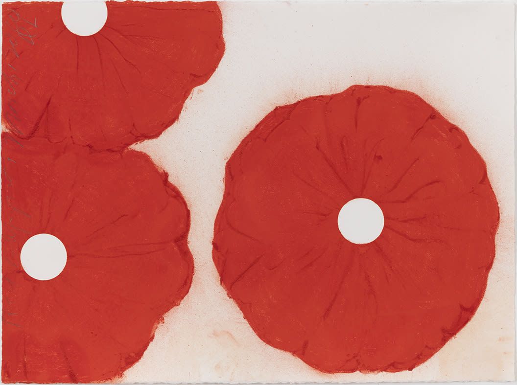 Donald Sultan, RED POPPIES MARCH 1 2020, 2020