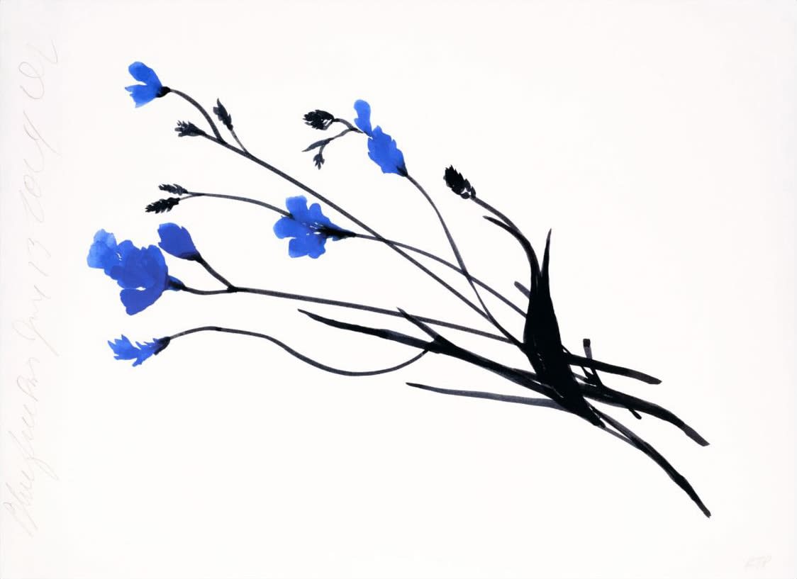 Donald Sultan, BLUE FREESIA JUNE 13, 2024, 2024