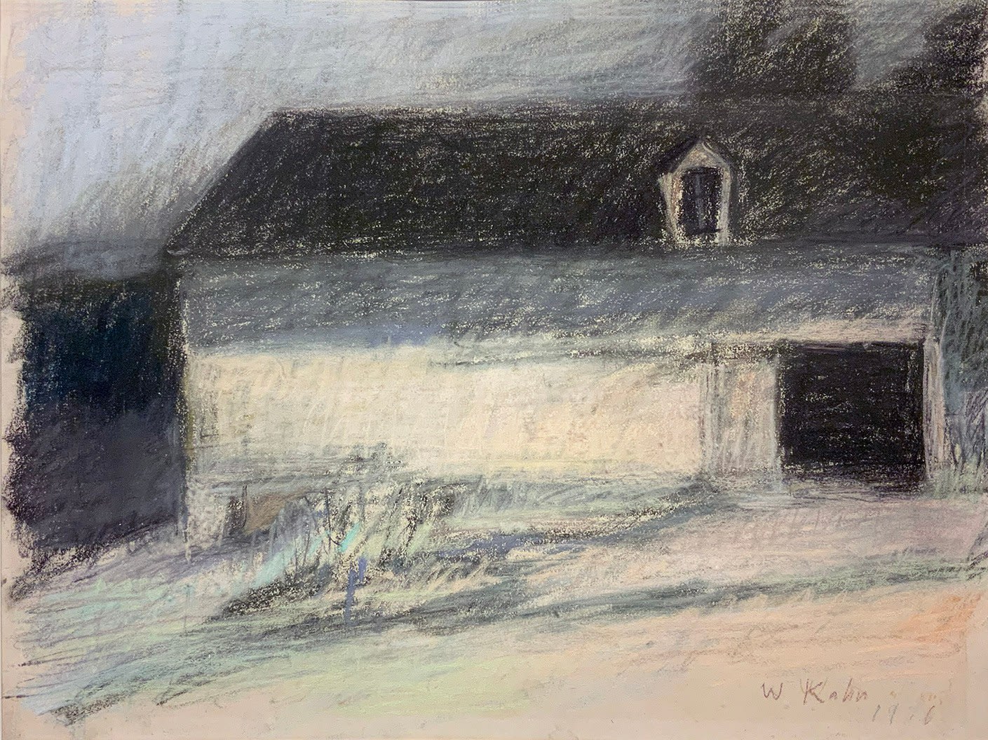 Wolf Kahn, BARN AT NIGHTFALL, 1976