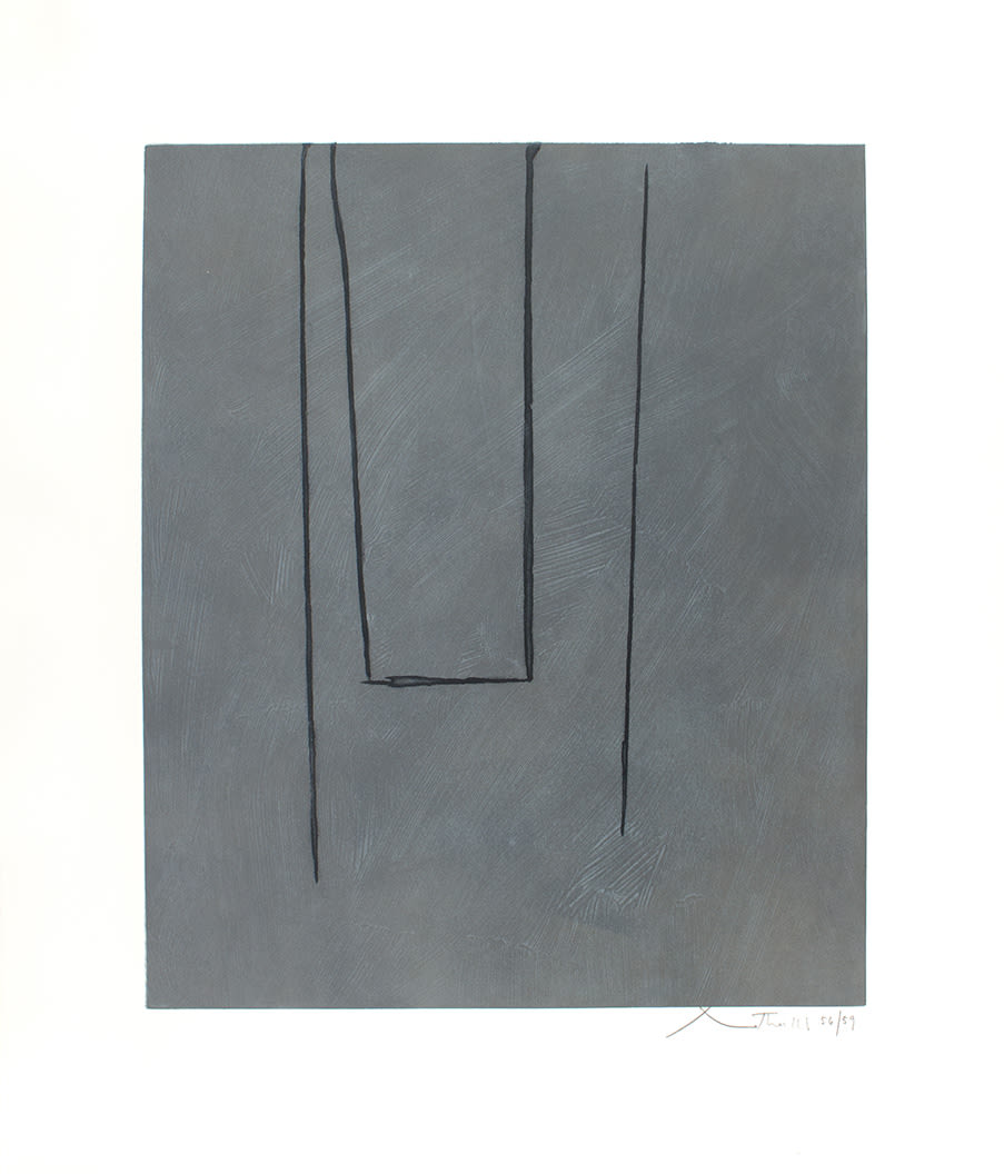 Robert Motherwell, SLATE GRAY PINTURA, 1975