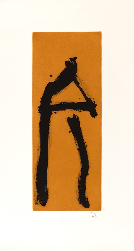 Robert Motherwell, BLACK GESTURE ON COPPER GROUND, 1981