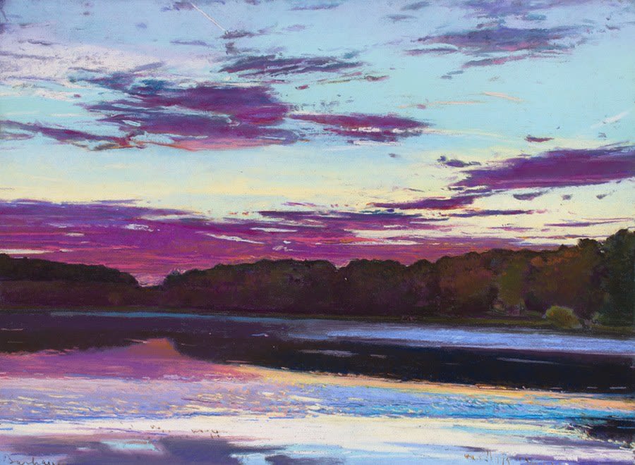 Charles Basham, LA DUE RESERVOIR-Western View, 1990