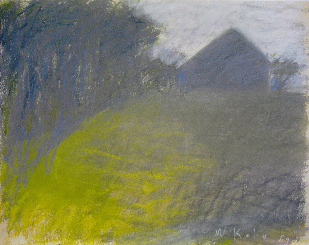 Wolf Kahn, First Exploration for BARN ON A RIDGE, 1969