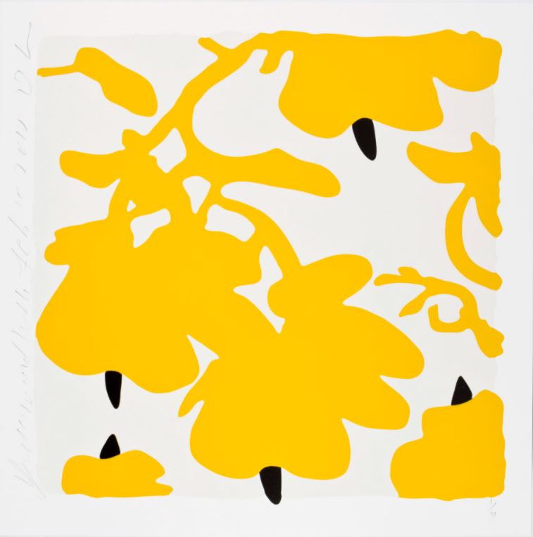 Donald Sultan, YELLOW AND WHITE, FEB 10, 2017, 2017