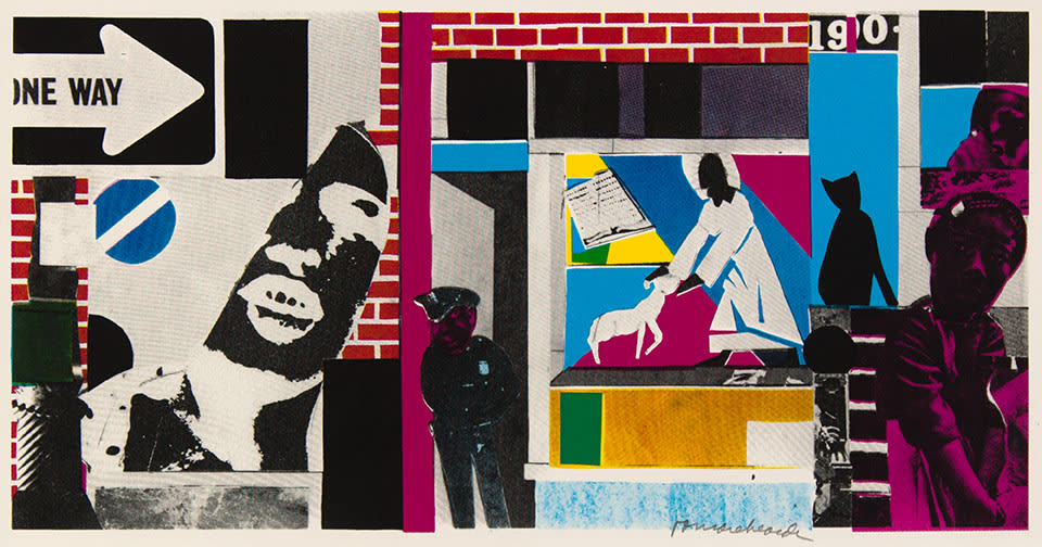 Romare Bearden, UNTITLED (STREET SCENE), 1972