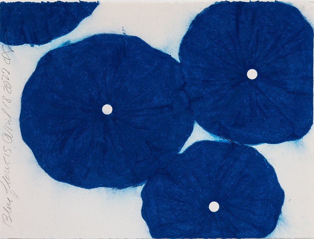 Donald Sultan, BLUE FLOWERS APRIL 18 2022, 2022