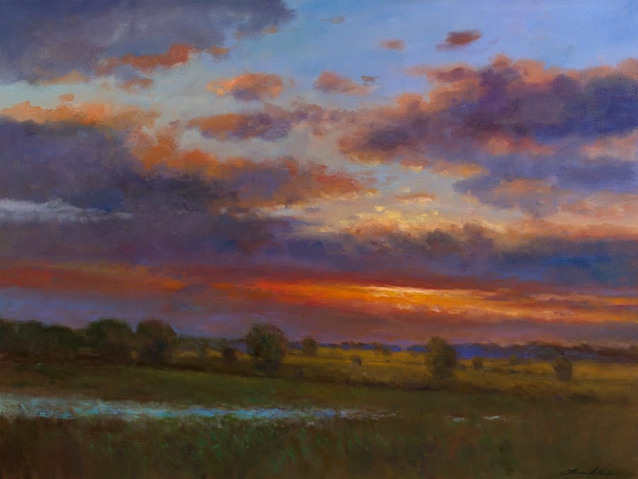 Thomas McNickle, SUNSET OVER BLUE REFLECTIONS, 2015