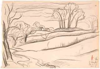Oscar Florianus Bluemner, FARM FIELDS BELLEVILLE-SOHO-FRANKLIN AVE-E. BLMFLD, 1921