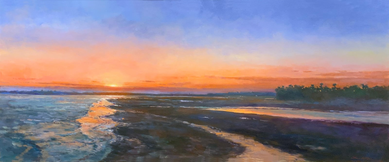 Thomas McNickle, SUNSET FROM DEWEES-ORANGE TO BLUE, 1999